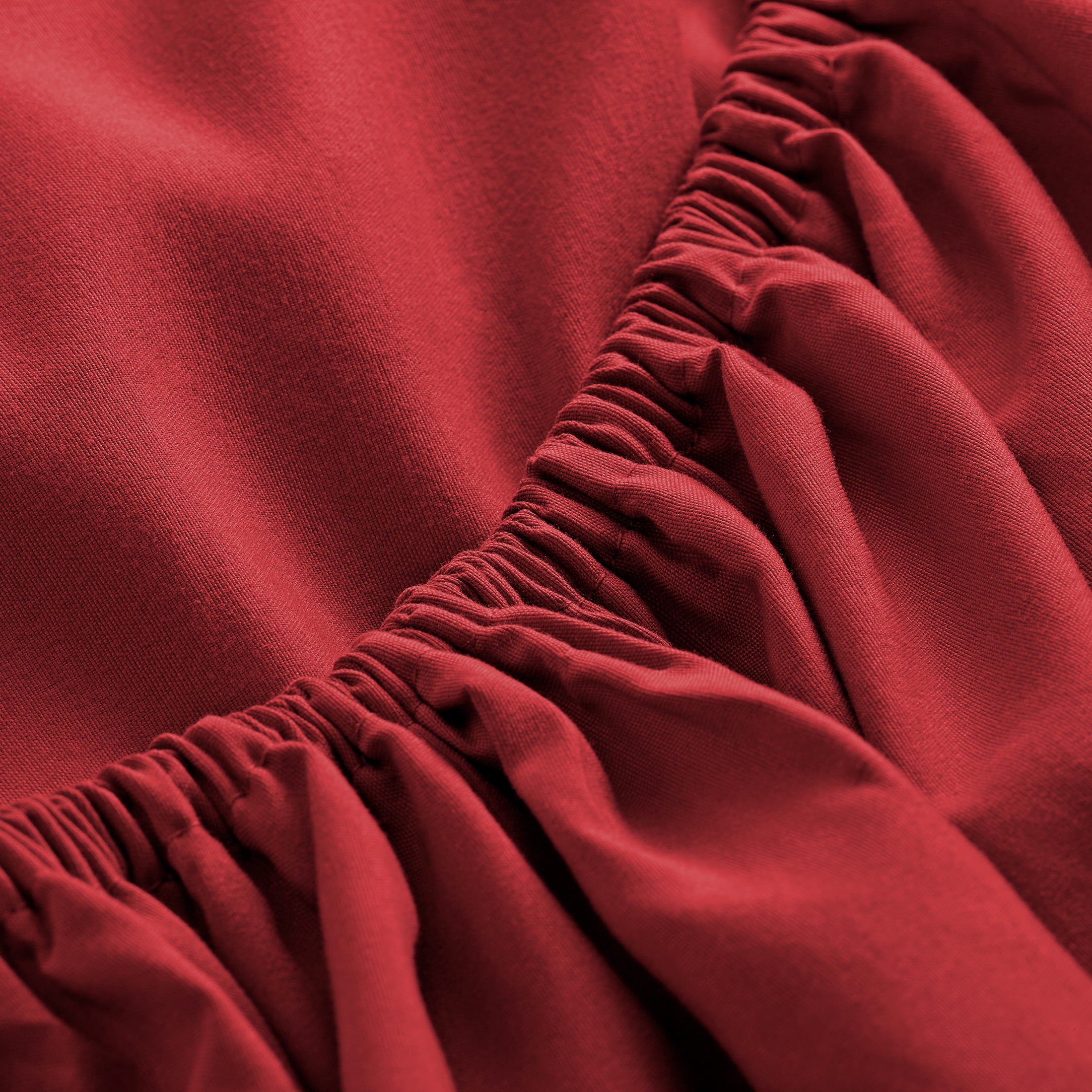 Bare Home Microfiber 8-Piece Red and Red Bed in a Bag, Split King