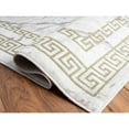 thumbnail image 2 of MDA Rug Imports Brooklyn Collection Abstract Grey/Gold Border Area Rug 3'9'' X 5'9'' 4' x 6' Living Room,Dining Room,Bedroom Rectangle, 2 of 5