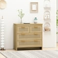 thumbnail image 2 of Modern Rattan Cabinet with 4 Deep Drawers / Meets All Kinds of Storage Demands, 2 of 3