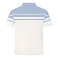 thumbnail image 4 of Men's Short Sleeve T Shirt, Button Down Lapel Collar Casual T Shirt, Soft Breathable Slim Fit Summer Top for Vacation, Travel, Work and Daily Wear Blue XL, 4 of 5