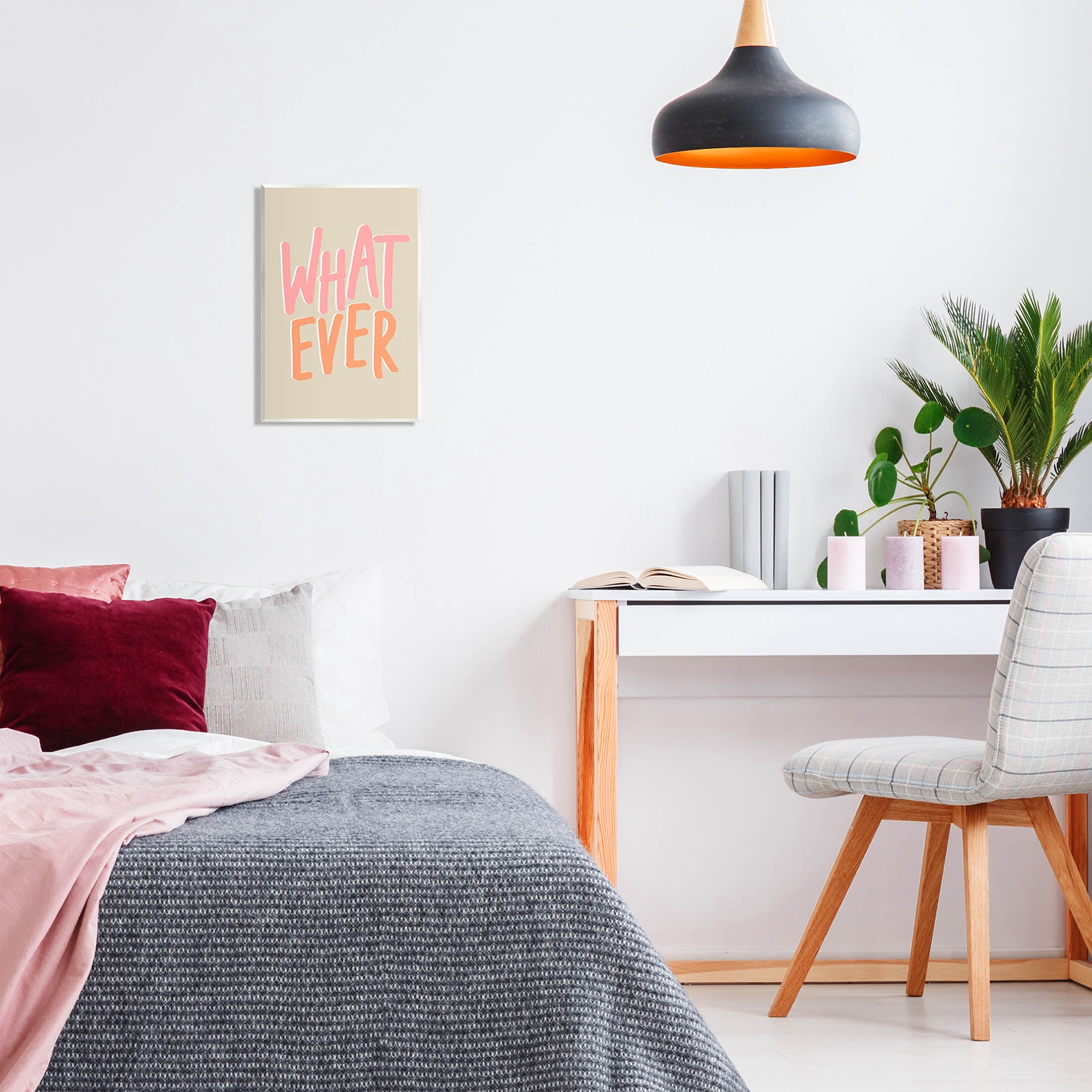 Stupell Industries Whatever Playful Casual Text Graphic Art Unframed Art Print Wall Art, Design by Sundance Group