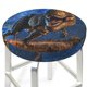 thumbnail image 3 of Disketp Starry Night Charging Dinosaur Funda Redonda para Taburete, Funda de Cojín para Silla de Bar Suave y Elástica-13 inch, 3 of 7