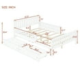 thumbnail image 2 of Luckynote Full Size Solid Wood Platform Bed, with Drawers and Guard, Gray, 2 of 10