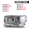 thumbnail image 3 of M-AUTO Switchback LED Tube DRL Headlights Assembly W/ 2 Pairs Pre-Assembled LED Bulbs for GMC Sierra Truck / 99-06 Yukon / 00-06 Yukon XL 1500/2500 / 2001 Sierra C3, 3 of 8