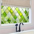 thumbnail image 5 of Green Diamond Window Film: 39.3×17.7 Inch, Stained Glass Privacy Cling, UV Blocking – Home Decor, 5 of 9