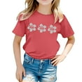 thumbnail image 1 of Chemise à Manches Longues pour Filles avec Arc-en-Ciel Chemise Décontractée Imprimée Col Rond Manches Courtes T-Shirt Chemise Décontractée, 1 of 5