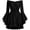Black, variant on Women's Gothic Pirate off Shoulder Mini Dress Bell Sleeve Flowy Layered Ruffle Trim Halloween Party Costumes