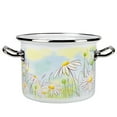 thumbnail image 3 of Stockpots Daisy Fields Enameled Steel Cooking Pot - Set of 3, 3 of 14