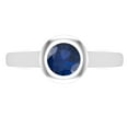 thumbnail image 2 of Dazzlingrock Collection 5mm Round Blue Sapphire Solitaire Engagement Ring for Women (Color Blue, Clarity Highly Included) in 14K White Gold, Size 4.5, 2 of 5