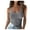 Gray#1, variant on Homenesgenics Tops Sleeveless Women Sexy Casual Slim Fit Round-Neck Ribbed Sleeveless Solid Cami Tank Tops Shirts