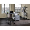 thumbnail image 5 of Bowery Hill Wooden File Cabinet with 3 Drawers in Faux Concrete and Silver, 5 of 7
