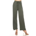 thumbnail image 3 of Women's Ribbed Straight Leg Drawstring Lounge Pants Soft Casual Relaxed Fit, 3 of 7