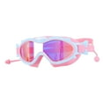 thumbnail image 2 of Gafas de natación para niños, gafas de natación con tapones para los oídos, gafas de buceo para nadar, sin fugas, gafas de piscina de agua con vista a Rosado azul, 2 of 8