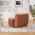 thumbnail image 4 of S-HOME Modern Chenille Oversized Sofa Chair with Ergonomic Design 42 Inch Deep Seat for  Living Room Bedroom or Dorms, Orange, 4 of 10