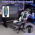thumbnail image 2 of Mr IRONSTONE Gaming Chair for Adults, 7 Point Massage Computer Chair with Bluetooth Speakers RGB, Heavy Duty 400lbs Ergonomic PC Chair with 3D Armrests Footrest, Black/White, 2 of 9