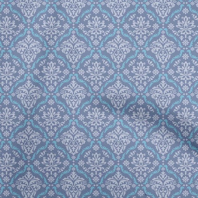 oneOone Cotton Poplin Dusty Blue Fabric Block Sewing Craft Projects Fabric Prints By Yard 56 Inch Wide