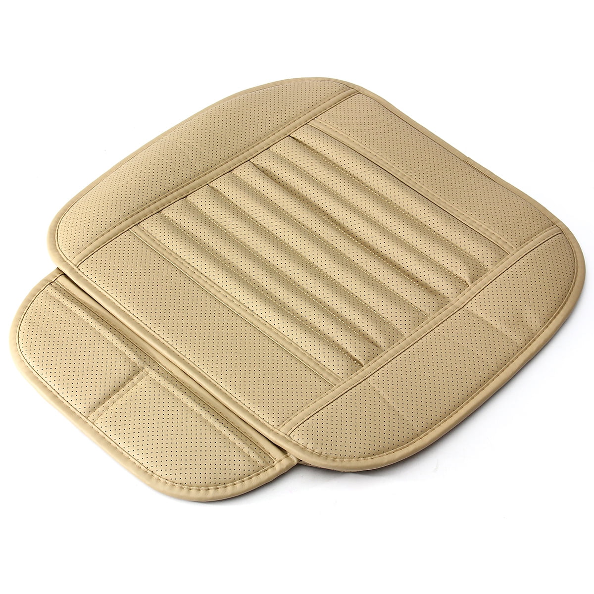 Suninbox Beige Car Seat Covers,Car Seat Pads Cushions for Automobiles,  Buckwheat Hulls Universal Bottom Seat Cover,Tan Driver Car Seat  Protector(Beige