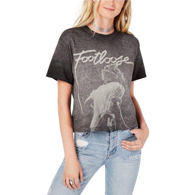 True Vintage Womens Footloose Graphic T-Shirt, Negro, Small