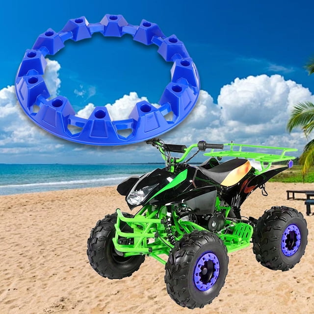 Generic ATV Llanta de Rueda Protector de Cubo Piezas de modificación Práctico Reemplazo Llanta de Llanta Protector de Cubo Decoración de Neumáticos Azul 8 pulgadas