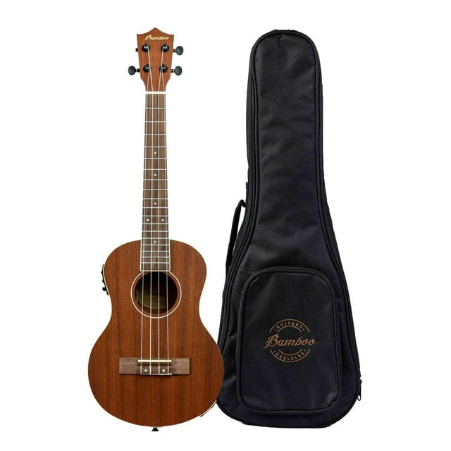 BAMBOO, Ukulele Tenor Sapele Electroacústico con Funda