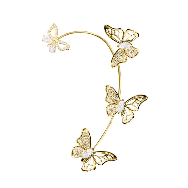 Pendientes para Niñas Regalos Brazalete para Amiga Sin Clip Circón Hermana Oreja Clips Pendientes Piercing para Mujeres Pendientes Ear Cuff