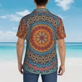 thumbnail image 6 of Xecao Mandala print Hawaiian shirt - a stylish short-sleeve button-down for men, perfect for casual beach and tropical outings., 6 of 9