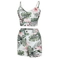 thumbnail image 4 of Ichuanyi Womens Shirts , Fashion Women Printed Sleeveless Camis V-Neck Blouse+Shorts Hot Pants Set, 4 of 9
