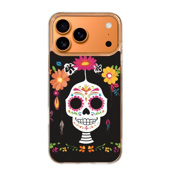 Case For Apple iPhone Air / 17 Pro / 17 Pro Max Series Case, Slim Thin Transparent Flexible Clear TPU Shockproof Phone Case For iPhone 17 Series, Day of the Dead Dia de los muertos (3)
