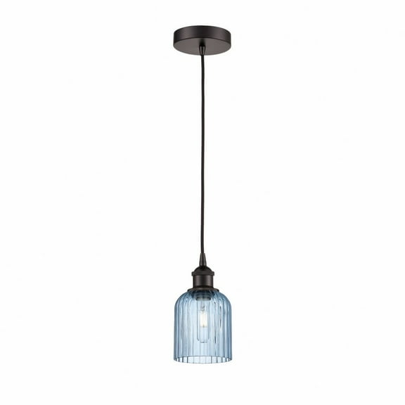 616-1P-OB-G559-5BL Innovations Lighting Bridal Veil - 1 Light Cord Hung Mini Pendant-5 Inch Wide and 9 Inch Tall-Oil Rubbed Bronze Finish-Princess