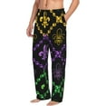 thumbnail image 2 of Fotbe Mardi Gra Geometric Men's Pajama Pants,Sleepwear Pants,Pj Bottoms Drawstring And Pockets-Medium, 2 of 9