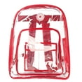thumbnail image 2 of Heavy Duty Clear Backpack See Through Daypack Student Transparent Bookbag Red, 2 of 11