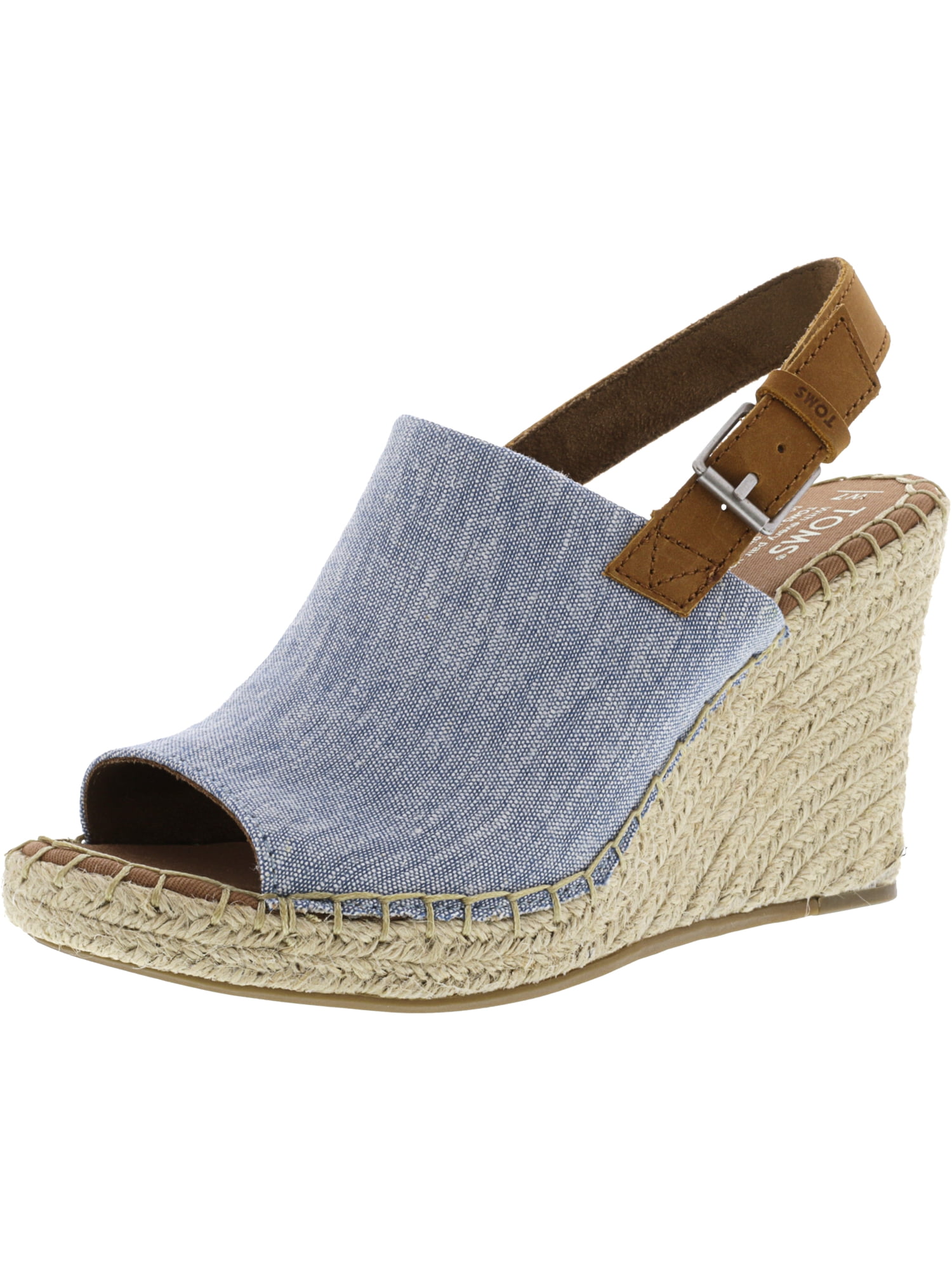 Toms monica 2025 fabric espadrille wedge