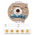 thumbnail image 6 of 13 Inch Round Placemats Set of 6, Happy Easter Non Slip Heat Insulation PP Table Mats, Vintage Blue Truck Bunny Duck Wooden Grain Washable Place Mats for Kitchen Dining Party Table Decor, 6 of 7