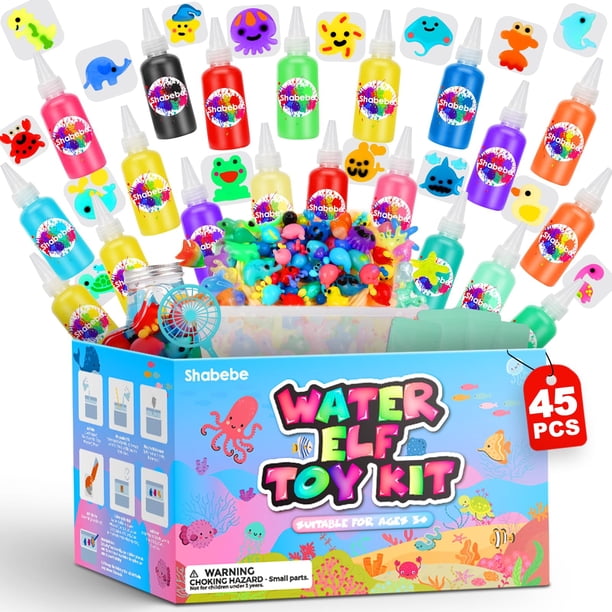 Kit de juguetes Shabebe Magic Water Elf con 20 geles mágicos y 18 moldes