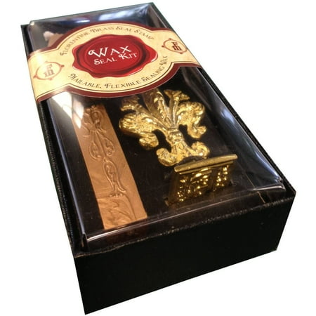 JAM Letter F Wax Seal Set, 1/Pack, Brass Stamp & Gold Wax Stick