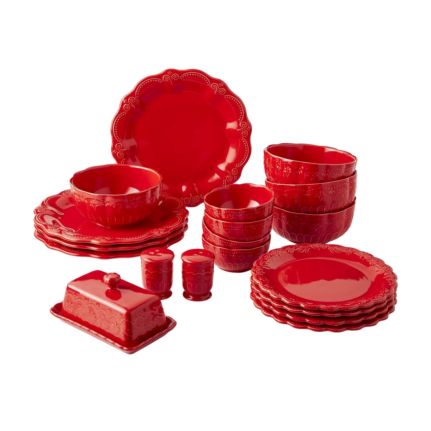 The Pioneer Woman 20-Piece Ceramic Toni Dinnerware Set - Walmart.ca