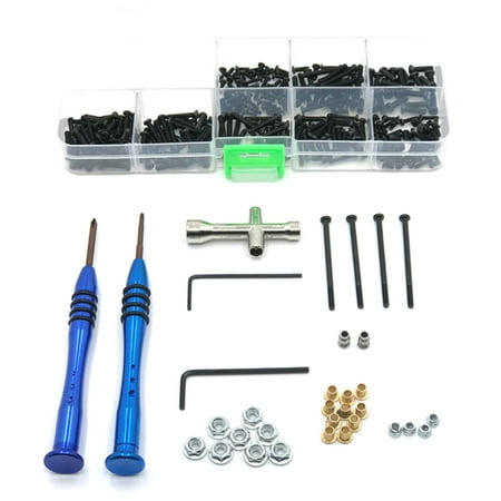 

DTOWER 1/12 Remote Control Car Screw with Toolbox Install Repair Gadgets Screws Supplies Replacement for WLtoys 12423 12427 12428 12429