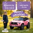 thumbnail image 4 of 24V Ride On Car for Kids, Lexus GX550 2 Seater Powered Ride on Toys with Remote Control, 4 Wheels Suspension, Bluetooth, Music, LED Lights, Kids Electric Car for Boys Girls Ages 3-8, Pink, 4 of 8