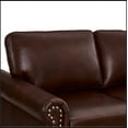 thumbnail image 4 of Living Room Sofa Loveseat Chair Burgundy Faux Leather, 4 of 5