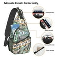 thumbnail image 4 of ZICANCN Crossbody Sling Bag for Men Women - No Way to Give Up Casual Shoulder Backpacks for Travel Sport Climbing Runners Daypack, 4 of 9