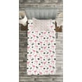 thumbnail image 3 of Ambesonne Flamingo Quilted Bedspread Set 2 Pcs, Watercolor Art Flamingos, Twin Size, Black Pink, 3 of 3