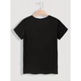 thumbnail image 2 of Casual Sports Loose Heart Graphic T-shirt, Leopard Print Round Neck Letter Printed Summer Sports Workout Top, Women's Tops, 2 of 6
