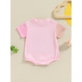 thumbnail image 5 of FEORJGP Toddler Little Girl Boy Summer Rompers 0 9M 12M 18M 24M Infant Baby Short Sleeve Jumpsuits Crew Neck Bodysuits Letter Baseball Print Casual PlFashion Comfy Daily Clothes for Vacation, 5 of 7