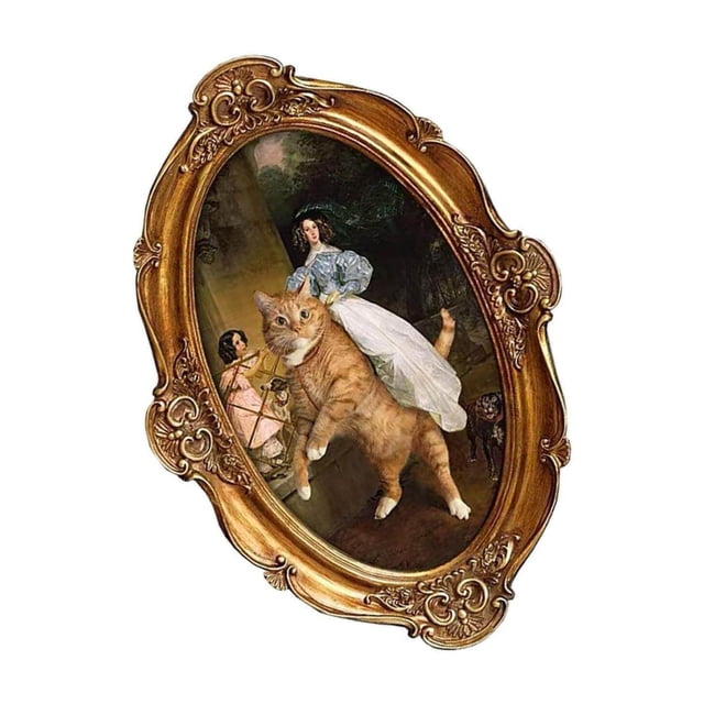 Oval Polyresin Picture Display Frame 34Cmx21cm Photo, Wall rectangle Antique Photo Frames Mounting