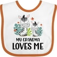 thumbnail image 3 of Inktastic Zebra My Grandma Loves Me Boys or Girls Baby Bib, 3 of 4