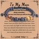 thumbnail image 1 of Pulsera de regalo de Navidad tejida a mano para hijo, esposo, novio, pulsera de ojo de tigre negro esmerilado, 1 of 5