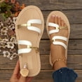 thumbnail image 6 of Xdegoge Raffia Sandals Women Woven Straw Flat Slides Boho Open Toe Casual Slip On Flip Flops Beach Vacation Summer Casual Dressy Walking Shoes, 6 of 7