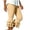 Khaki, variant on Capris Pants for Women High Waist Women's Tiered Ruffle Capris Pants High Waist Solid Color Dance Casual Flared Cropped Trousers for Party Daily Wear Black M