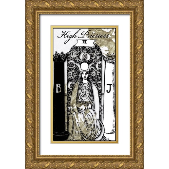 Sommers, Mindy 15x24 Gold Ornate Wood Framed with Double Matting Museum Art Print Titled - The High Priestess