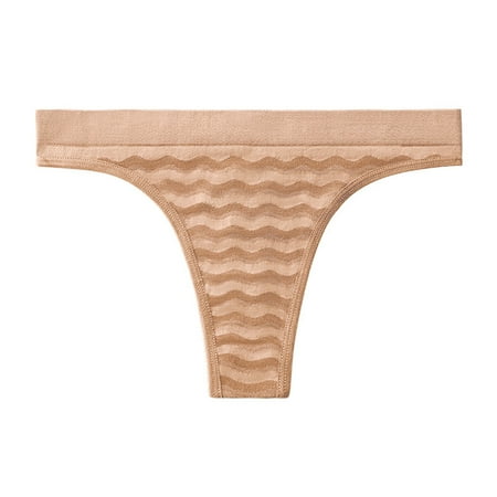 TIHLMK Thong Shapewear for Women Briefs Underwear Clearance Women Solid Color Lingerie Panties Ladies Thongs Breathable Panties Ladies Underwear Gifts for Women Gold Underwear